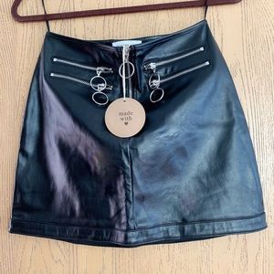 honey punch leather skirt